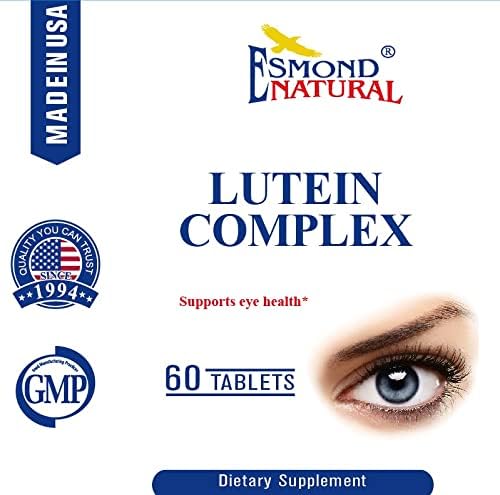 (3 Pack) Esmond Natural: Lutein Complex (Supports Eye Health) GMP Natural Product Assn Certified Made in USA - 180 Tablets