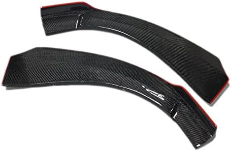 Eppar® New Carbon Fiber Piecha Front Lip Spoiler 2PCS Compatible with Mercedes Benz CLA Class C117 2013-2018 CLA180 CLA200 CLA220 CLA250 (with Red Line)