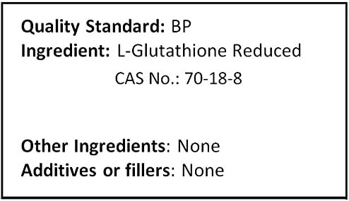 L-Glutathione Reduced Powder Powerful Antioxidant Immune Support (50 Grams (1.76 oz))