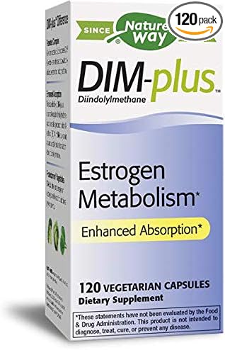 Nature's Way Dim-Plus Diindolylmethane Vegetarian Capsules 120-Count (Packaging May Vary) Pack of 2