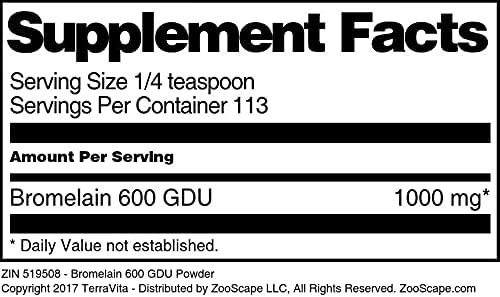 Bromelain 600 GDU Powder (4 oz ZIN: 519508) - 3 Pack