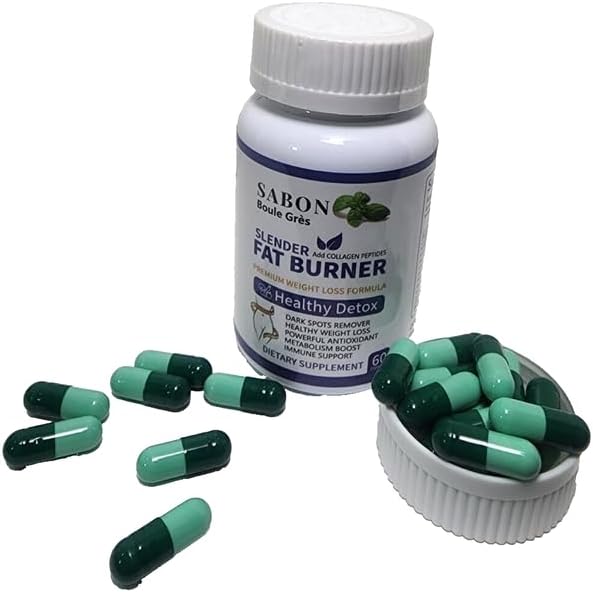 Sabon Boule Grès Slender Fat Burner with Collagen Peptides Supports Weight Management and Healthy hetox 60 Capsules.