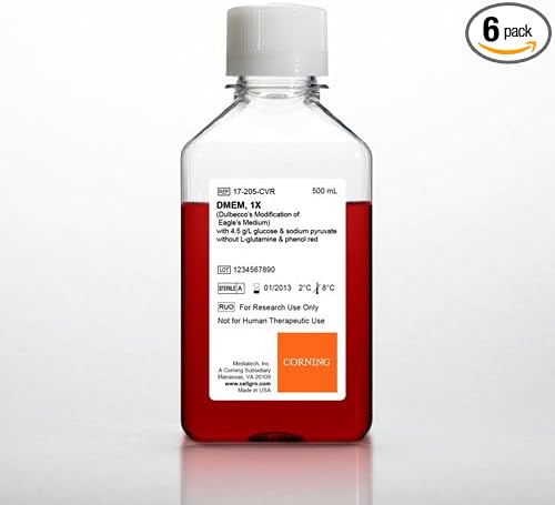 MEDIA - DMEM w/ 4.5 g/L glucose and sodium pyruvate w/out L-glutamine and phenol red - 6 x 500 mLq CS