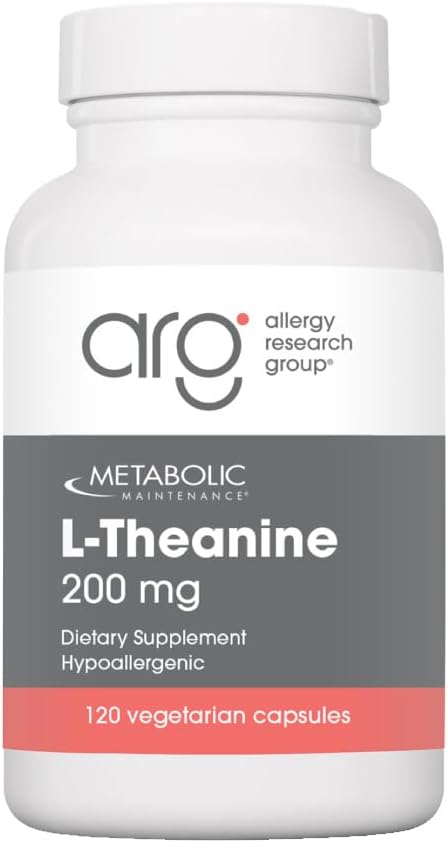 Metabolic Maintenance L-Theanine 200mg - L Theanine Supplement with Glycine for Calm Energy and Focus Amino Acid for Sleep Support and Healthy Stress Response - 120 Capsules