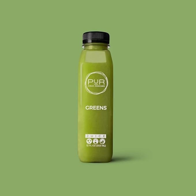 PUR Cold-Pressed Juice – Mini Harmony 3 Day Cleanse – Greens Blue Chia and Pineapple Mint Juices plus Vanilla Almond Nut Mylk with Plant-Based Protein – Non-GMO Pressed at Source – 12 Bottles