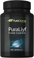 PuraDyme PuraLiyf Digestive Enzymes with Probiotics | Probiotic Supplement Enhanced with Proteolytic Enzymes for Digestion by Lou Corona | 180 Capsules