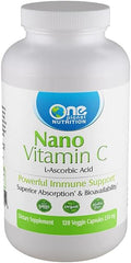 One Planet Nutrition Nano Vitamin C 250 mg Capsules (120 Count) - Nano Particle Size Ascorbic Acid from Lime Extract for Max Absorption - Supports Immune Health &amp Collagen Production - Non GMO Ve