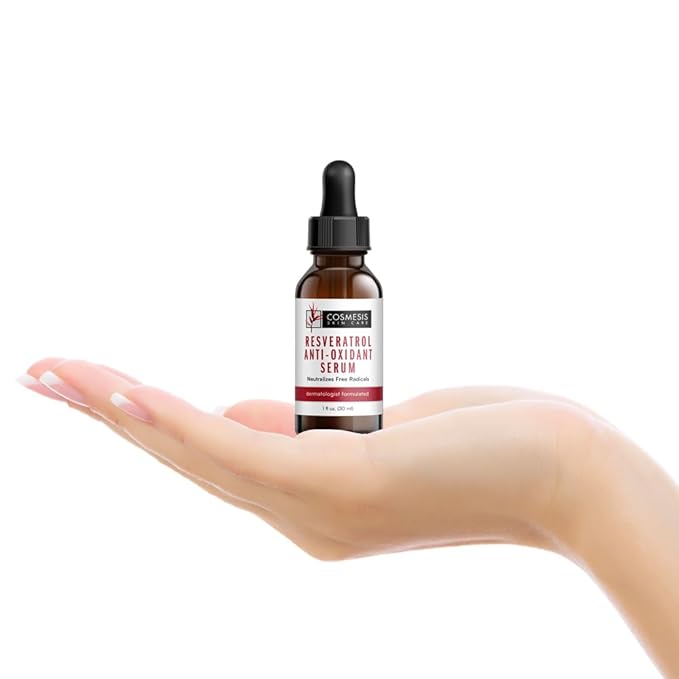Resveratrol Anti-Oxidant Serum - Combat Aging with Antioxidants from Tea Polyphenols &amp Resveratrol - 1 fl oz - Cosmesis