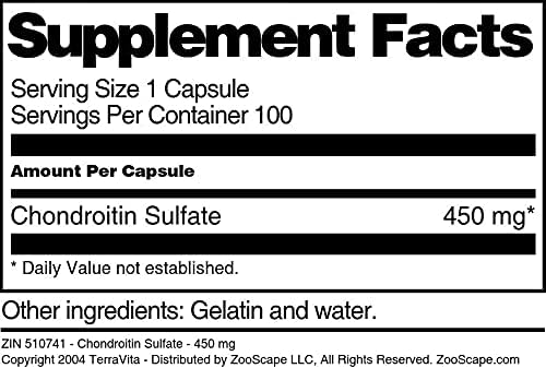 Chondroitin Sulfate - 450 mg (100 Capsules ZIN: 510741) - 3 Pack