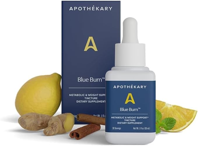 Apothékary Metabolic Duo Herbal Supplement Liquid Drops Contains Blue Burn 30 Servings and Sugar Kick 30 Servings Support Metabolism Weight Support and Healthy Blood Sugar 60 Servings