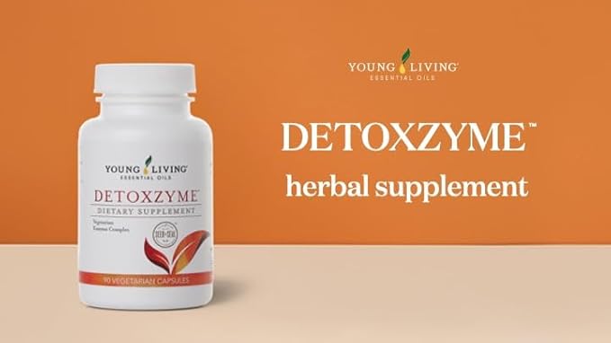 Young Living Detoxzyme 90 Capsules | Digestive Health Support | Helps Nutrient Absorption | Non-GMO Soy-Free &amp Preservative-Free Enzyme Formula for Comfortable Digestion