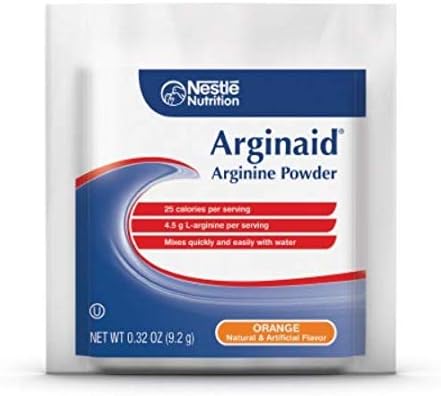 Nestle Arginaid Arginine Powder Orange 0.32 OZ Packets 14 CT (Pack of 4)