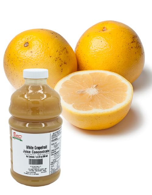 Nature Blessed 100% Pure White Grapefruit Fruit Juice Concentrate - 1 Quart (1/32 fl oz bottle) Applications: Excellent for Home Wine Making Brewing Distilling Smoothies Mead Jelly
