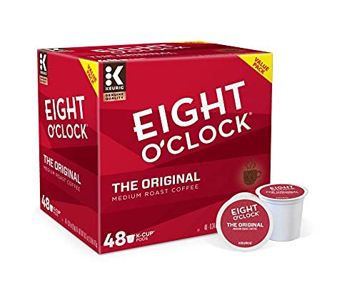 Eight O'Clock Coffee The Original Single-Serve Keurig K-Cup Pods Medium Roast Coffee 48 Count