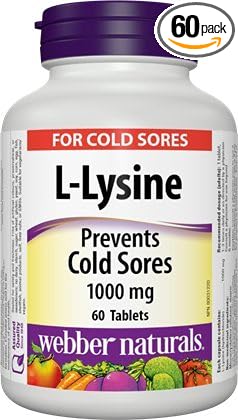 Webber Naturals L-Lysine 1000 mg 60 Tablets