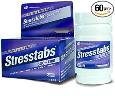 Wyeth Vitamins Minerals Stresstabs 600 with Zinc 60 tabs.