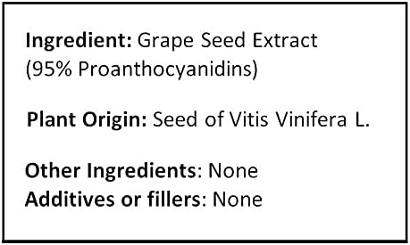 Grape Seed Extract Powder Standardized 95% Proanthocyanidins OPC (1000 grams (2.2 lb)) GMO Free Non-Irradiated by NuSci