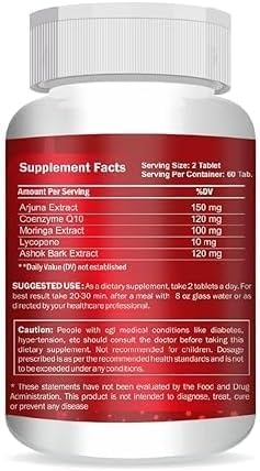 Cardiovax with Coenzyme Q10 Arjuna Extract &amp Moringa Extract 60 Tablets