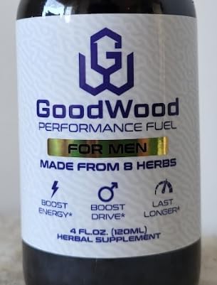 GoodWood - Male Liquid Drops - Increases Stamina and Size - Improves Energy Drive and Power - for Men Ages 30 40 50 60+ - Made with 8 Herbs and Organic - One Pack
