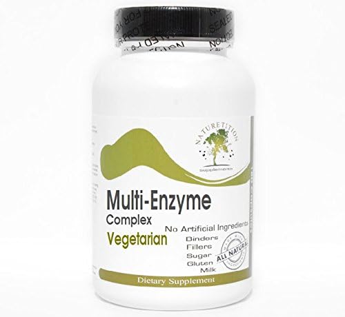 Multi-Enzyme Complex Vegetarian ~ 200 Capsules - No Additives ~ Naturetition Supplements