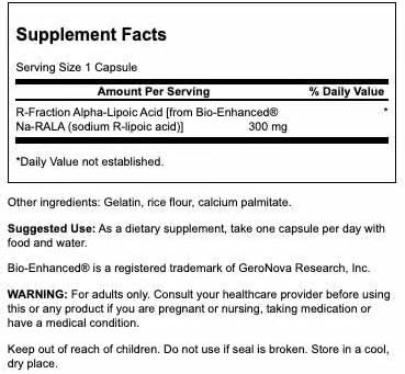 Swanson Triple Strength R-Fraction Alpha Lipoic Acid - Promotes Healthy Blood Pressure &amp Delivers Essential Nutrients - (30 Capsules 300mg Each) (3 Pack)