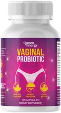 Queen Energy Vaginal Probiotic – Supports pH Balance Odor Control &amp Digestive Health – 30 Capsules