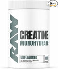 6 Containers Raw Creatine Monohydrate 100 Servings Per Container100% Pure Unflavored Powder