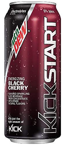 Kickstart Energy Drink Variety - Fruit Punch Black Cherry Orange Citrus Pineapple Orange Mango 16 Fl Oz (Pack of 16)