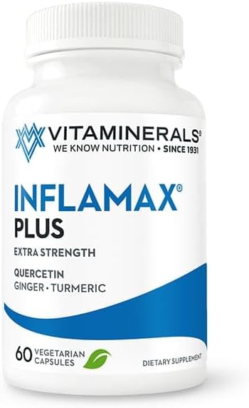 Vitaminerals® 121+ Inflamax® Plus | Quercetin | Proteolytic Enzymes | Ginger | Turmeric | Veggie caps