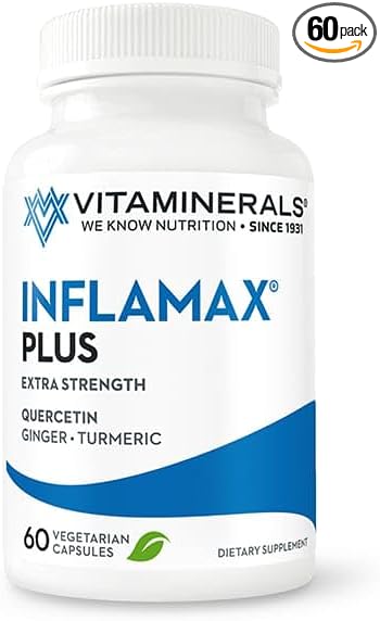 Vitaminerals® 121+ Inflamax® Plus | Quercetin | Proteolytic Enzymes | Ginger | Turmeric | Veggie caps