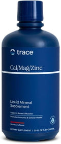 Trace Minerals Cal/Mag/Zinc - Liquid Mineral Supplement for Natural Body Health - Bone Muscle &amp Cellular Health - Supports Immunity &amp Energy - Gluten-Free - 30Fl Oz (32 Servings) - Natural St