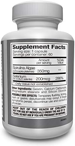 Paleolf Boost Concentration Memory and Energy with Premium Selenium + Spirulina - Premium Antioxidant Supplement for Brain Function -180 Day Supply (180 Capsules) - (3-Pack)