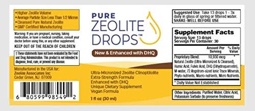 3 Pack Fulvic and Humic Acid Immune Gut Support Easy to Take 100% Bioavailable Pure Liquid Zeolite Suspension Enhanced with DHQ Natural Immune System Modulator