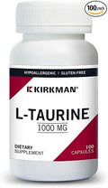 Kirkman L-Taurine 1000 mg - Hypoallergenic | 100 Vegetarian Capsules