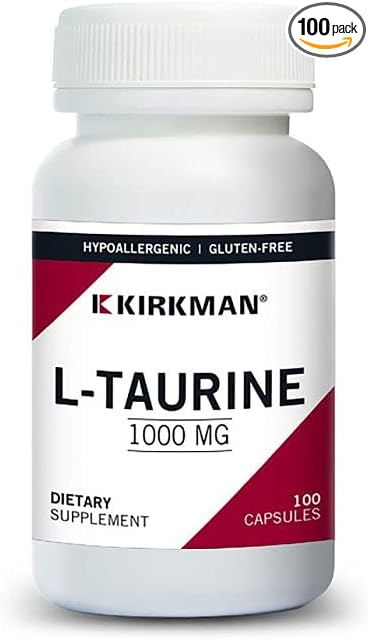 Kirkman L-Taurine 1000 mg - Hypoallergenic | 100 Vegetarian Capsules