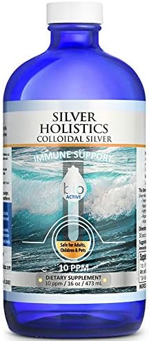 Silver HOLISTICS Colloidal Silver Liquid Bundle – Includes Colloidal Silver Spray (4 OZ) &amp Refill Solution (16 OZ) with Free Dropper - Immune Support Supplement for Children Adults &amp Pets