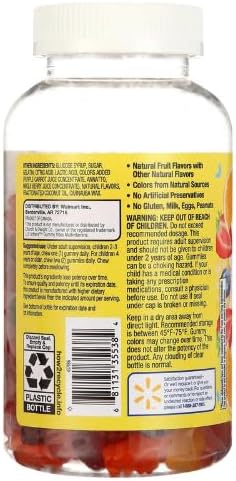Equate Kids Multivitamin Gummies for General Health Natural Fruit 190 Count +Dri Store Sticker.