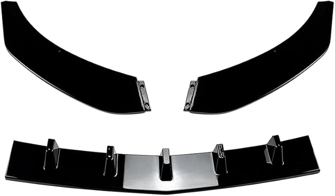 Front Bumper Lip Splitter Diffuser Body Kits Spoiler Bumper Guard Protector for Mercedes CLA C117 2016-2019 CLA 200 260 45 AMG (Color : Gloss Black)