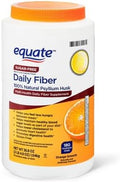 Equate Sugar-Free Psyllium Husk Fiber Powder 100% Natural Daily Fiber Supplement Orange Flavor 36.8 oz (180 Teaspoon Doses) Sticker