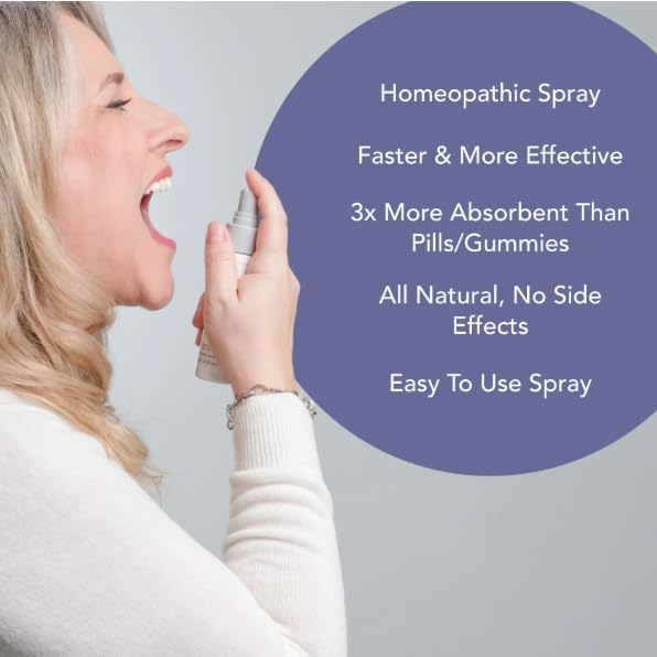 Sprayology TravelEase | Homeopathic Jet Lag Relief Spray | Eases Tiredness Sleeplessness Disorientation &amp Dehydration | Oral Spray with Nux Vomica Passionflower &amp Milk Thistle (1.38 fl oz)