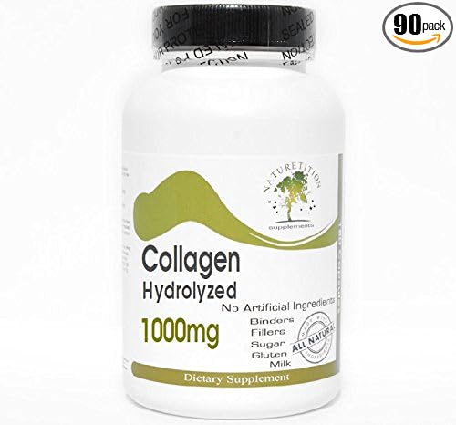 Collagen Hydrolyzed 1000mg ~ 90 Capsules - No Additives ~ Naturetition Supplements
