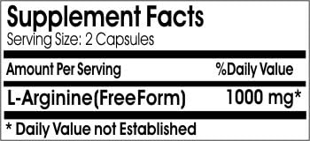 L-Arginine 1000mg ~ 90 Capsules - No Additives ~ Naturetition Supplements