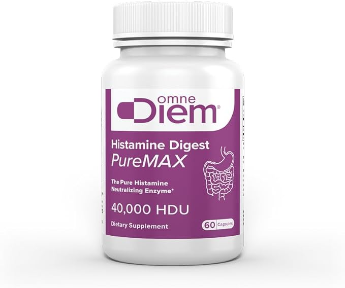 Omne Diem Histamine Digest PureMAX with DAO - Diamine Oxidase Supplement for Food Related Histamine Intolerance (60)