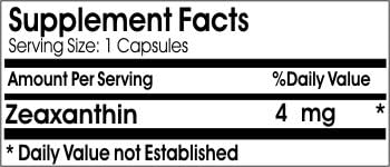 Zeaxanthin 4mg ~ 200 Capsules - No Additives ~ Naturetition Supplements