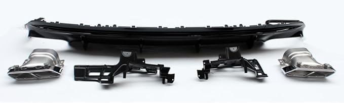 CLA45 AMG Style Rear Diffuser + Stainless Steel Exhaust Tips for Mercedes CLA Class W117 C117 X117 CLA200 CLA260 2016-2019 Facelift