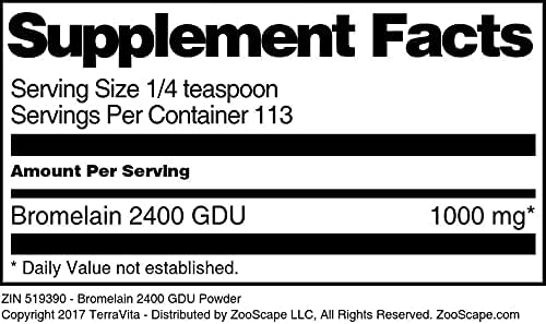 Bromelain 2400 GDU Powder (4 oz ZIN: 519390) - 3 Pack
