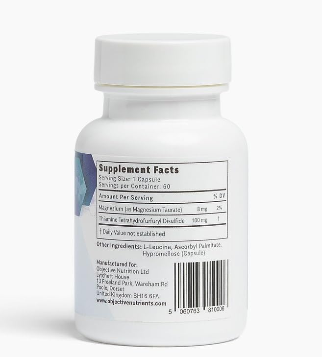 Thiamax Vitamin B1 (Thiamine TTFD) The Original No Toxic Fillers Supports Energy Metabolism High Dose Third Party Tested All Active Ingredients 100mg 60 Count