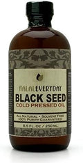 Pure and Cold Pressed Black Seed Oil - 8 oz Glass Bottle - NON-GMO and Vegan - Nigella Sativa -Hexane Free - Halal Certified - UnfilteredDark and Potent - Natural Source of Nigellone and Thymoquinone