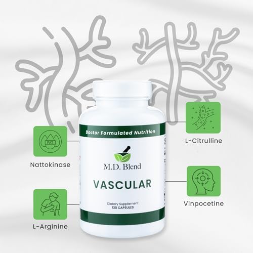 Neuropathy + Vascular Supplement Bundle Nerve &amp Circulation Wellness Formula with Alpha Lipoic Acid Acetyl L-Carnitine Garlic &amp L-Arginine Nerve Support &amp Nitric Oxide Circulation Caps