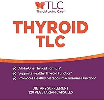 Thyroid TLC - All-in-One Thyroid Support Formula with Iodine Selenium and Maganese (120 Vegetarian Capsules)